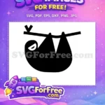 Free Clipart Sloth Silhouette Free Lazy Animal Movie Free SVG - Instant Download