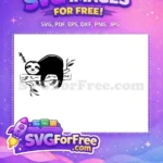 Free Lazy Sloth Free Silhouette Smiling Sloth Free SVG - Instant Download