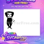 Free Contoured Sloth Free Silhouette Lazy Animal Free SVG - Instant Download