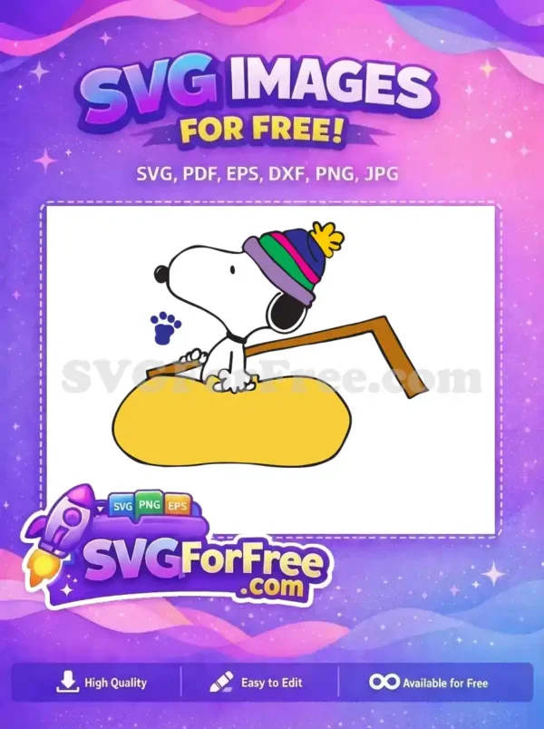 Free Snoopy Hat Winter Free Hockey Sled Peanuts Free SVG Free Snoopy Hat Winter Free Hockey Sled Peanuts Free SVG