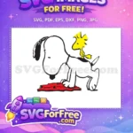 Free Snoopy Red Sleeping Free Woodstock Yellow Bird Movie Free SVG - Instant Download