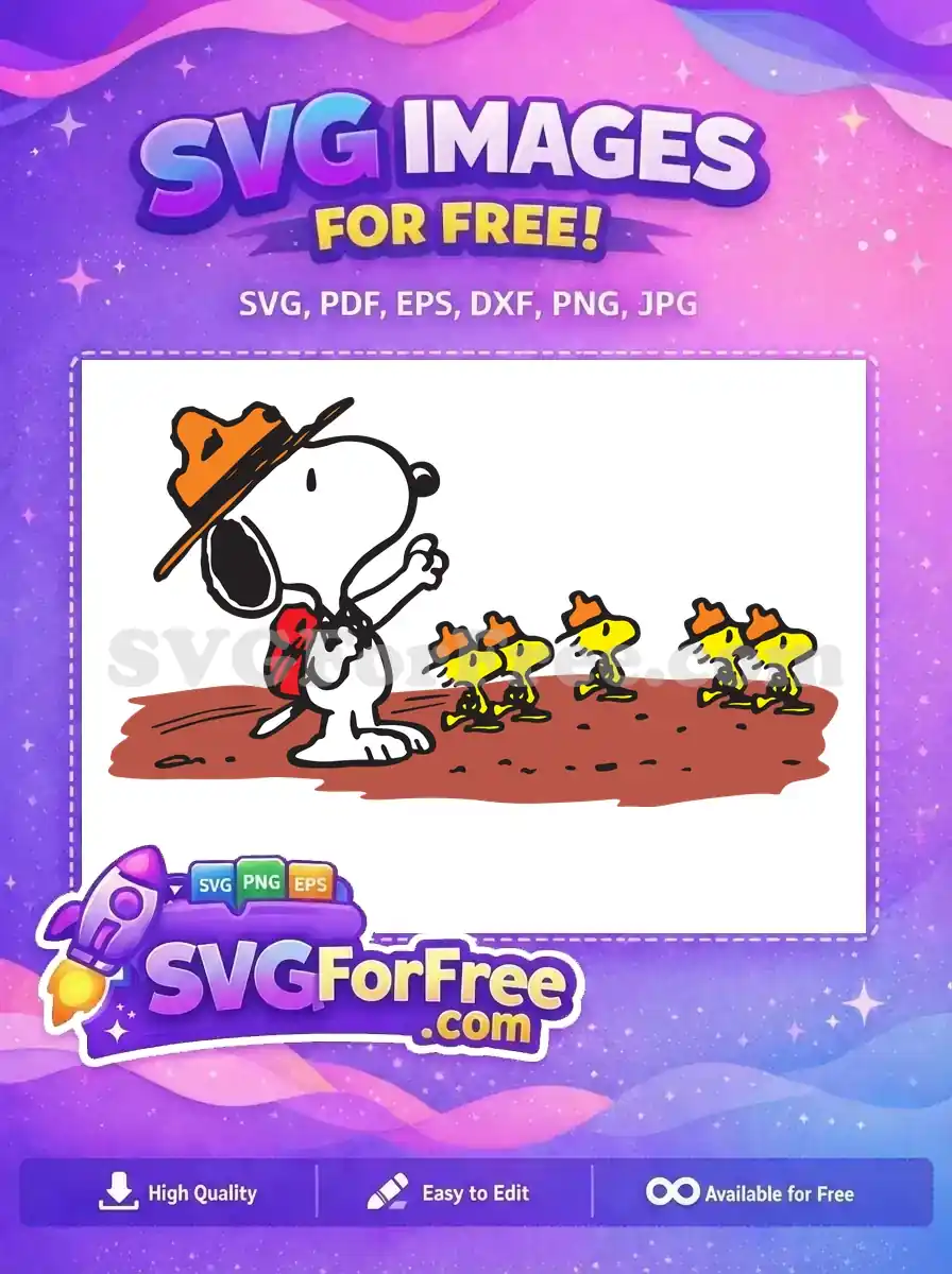 Free Orange Hat Snoopy Free Woodstock Parade Peanuts Free SVG 2