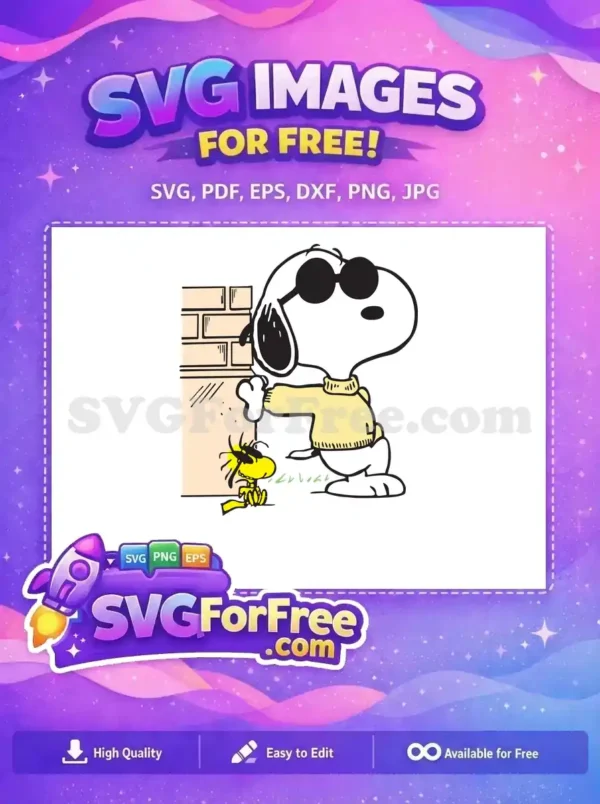 Free Snoopy Sunglasses Free Woodstock Yellow Sweater Peanuts Free SVG Free Snoopy Sunglasses Free Woodstock Yellow Sweater Peanuts Free SVG