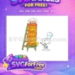 Free Chef Snoopy Free Woodstock Cake Peanuts Free SVG - Instant Download