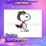 Free Snoopy Pilot Free Woodstock Red Scarf Peanuts Free SVG - Instant Download