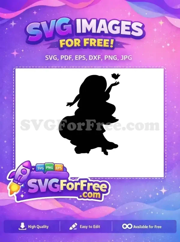 Free Silhouette Dress Free Bird Snow White Free SVG Free Silhouette Dress Free Bird Snow White Free SVG