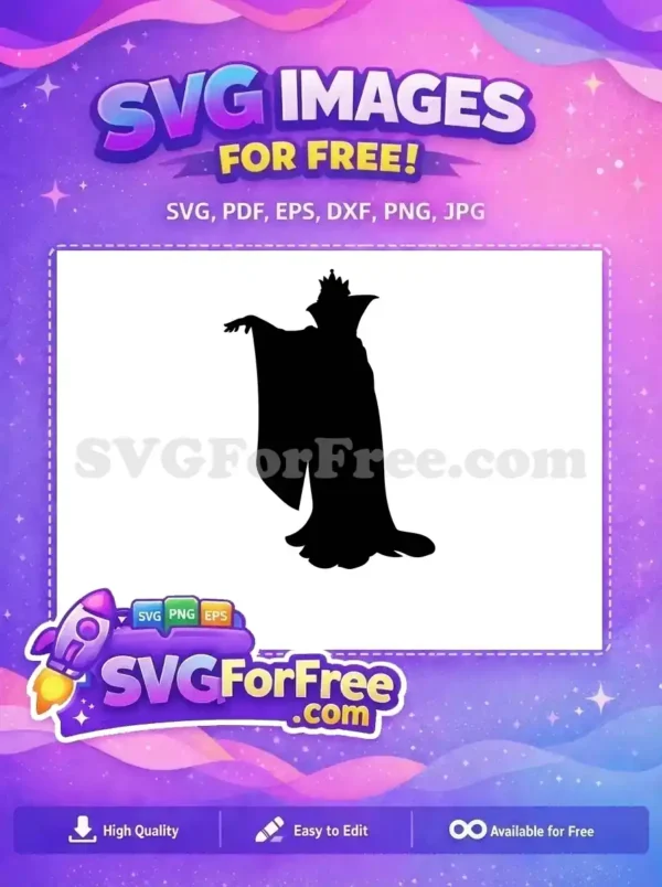 Free Evil Queen Silhouette Free Crowned Villain Snow White Free SVG Free Evil Queen Silhouette Free Crowned Villain Snow White Free SVG