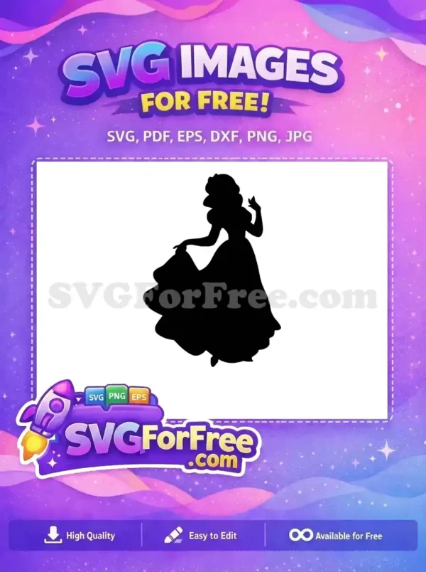 Free Silhouette Dress Free Snow White Disney Free SVG