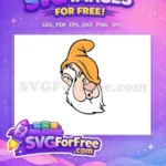 Free Sleepy Expression Free Orange Hat Snow White Free SVG - Instant Download