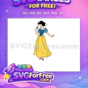 Free Bird on Hand Free Classic Dress Snow White Free SVG