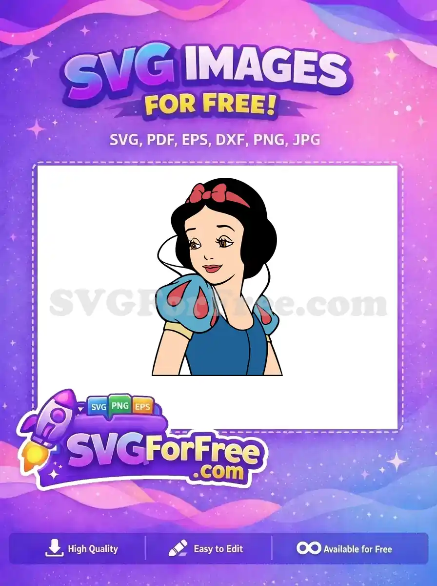 Free Red Bow Free Fair Skin Snow White Free SVG
