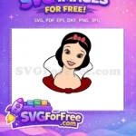 Free Smiling Snow White Free Red Bow Snow White Free SVG - Instant Download