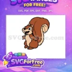 Free Cartoon Squirrel Cheerful Free Expression Classic Free SVG - Instant Download