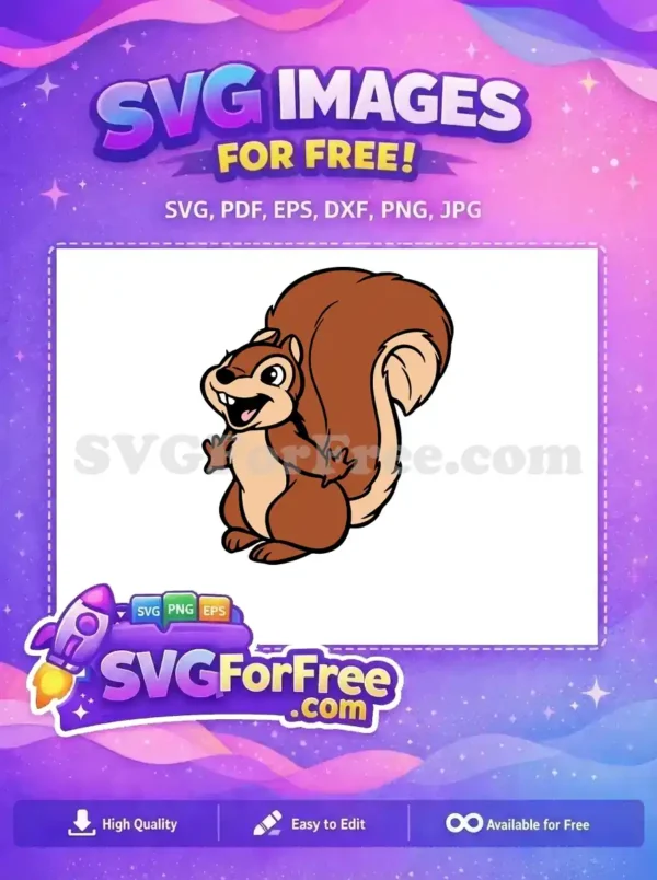 Free Cartoon Squirrel Cheerful Free Expression Classic Free SVG