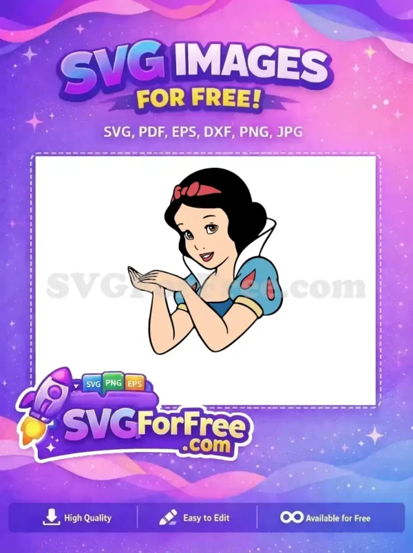 Free Smiling Face Free Offering Hands Snow White Free SVG