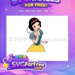 Free Smiling Snow White Free Red Bow Disney Free SVG 2 - Instant Download