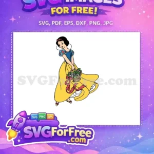 Free Basket Flowers Free Yellow Dress Snow White Free SVG
