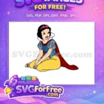 Free Sitting Pose Free Red Bow Snow White Free SVG 2 - Instant Download