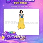 Free Smiling Snow White Free Tea Cup Scene Free SVG - Instant Download