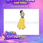 Free Happy Snow White Free Red Bow Free SVG - Instant Download