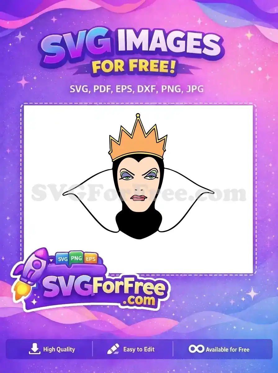 Free Evil Queen Crown Free Green Eyes Snow White Free SVG