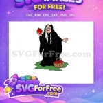 Free Evil Queen Apple Free Basket Detail Snow White Free SVG - Instant Download