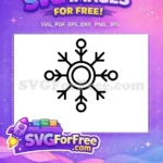 Free Circle Edges Free Round Points Snowflake Free SVG - Instant Download