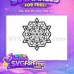 Free Geometric Pattern Free Intricate Design Snowflake Free SVG - Instant Download
