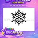 Free Intricate Geometric Free Snowflake Pattern Winter Free SVG - Instant Download