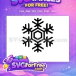 Free Black Geometric Free Snowflake Simple Design Free SVG - Instant Download
