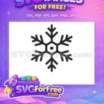 Free Geometric Snowflake Free Simple Winter Design Free SVG - Instant Download