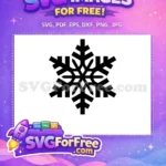 Free Geometric Snowflake Free Simple Black Snowflake Free SVG - Instant Download
