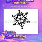 Free Symmetrical Snowflake Free Geometric Pattern Winter Free SVG - Instant Download