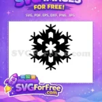 Free Intricate Black Free Detailed Snowflake Winter Free SVG - Instant Download