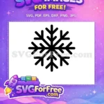 Free Symmetrical Design Free Black Snowflake Winter Free SVG - Instant Download