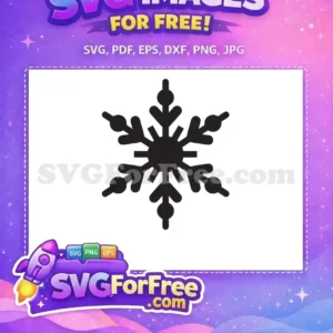 Free Black Snowflake Design Free Winter Season Free SVG