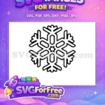 Free Detailed Flake Shape Free Winter Simple Free SVG - Instant Download