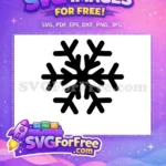 Free Simple Shape Free Winter Season Snowflake Free SVG - Instant Download