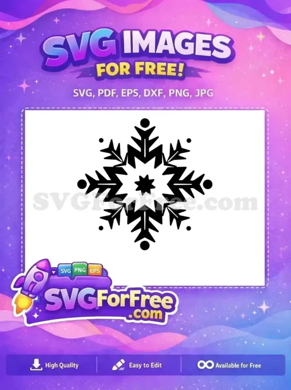 Free Intricate Snowflake Free Detailed Snowflake Winter Free SVG