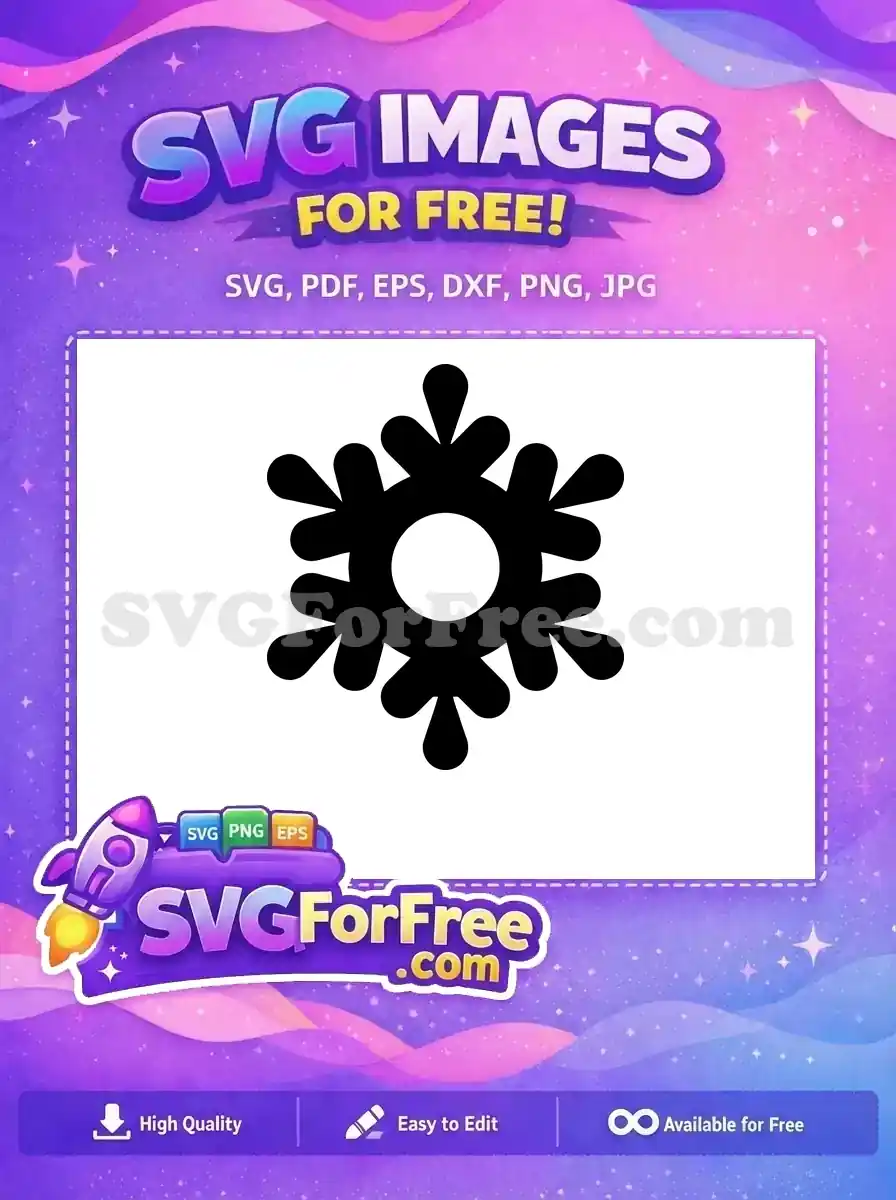 Free Bold Petals Free Winter Snowflake Decoration Free SVG