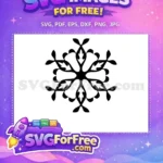 Free Intricate Floral Free Snowflake Pattern Winter Free SVG - Instant Download