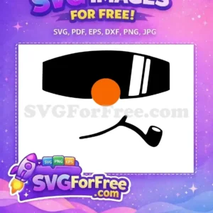 Free Black Hat Free Orange Nose Snowman Free SVG 1