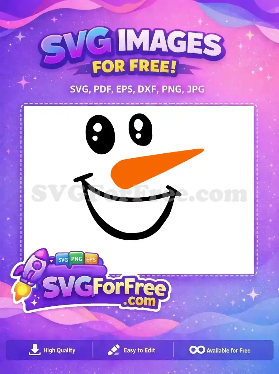 Free Googly Eyes Free Carrot Nose Snowman Free SVG