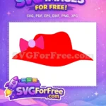 Free Red Hat Pink Bow Free Snowman Free SVG - Instant Download