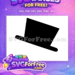 Free Black Angled Hat Free Snowman Accessory Winter Free SVG - Instant Download