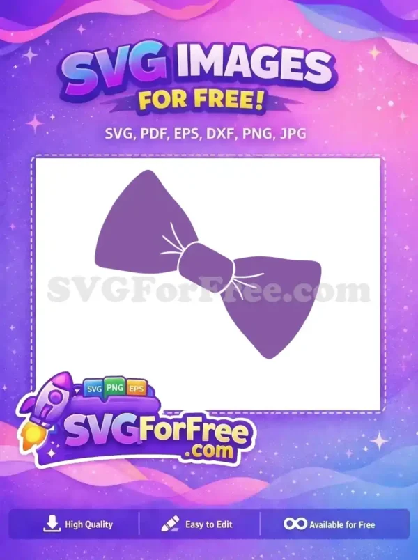 Free Purple Snowman Bowtie Free Formal Accessory Free SVG