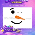 Free Winking Eye Free Orange Nose Holiday Free SVG - Instant Download