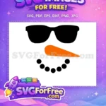 Free Sunglasses Snowman Free Carrot Nose Winter Free SVG - Instant Download