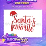 Free Santa Hat Free Red Favorite Christmas Free SVG - Instant Download