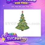 Free Decorated Tree with Cookies Free Candy Canes Christmas Holiday Free SVG - Instant Download